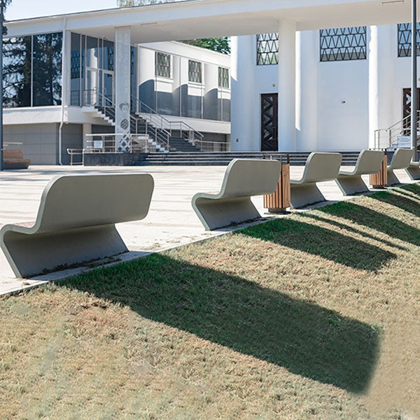 Outdoor Furniture - Modern SS Metal WPC Wood - Garden Bench - Hewn