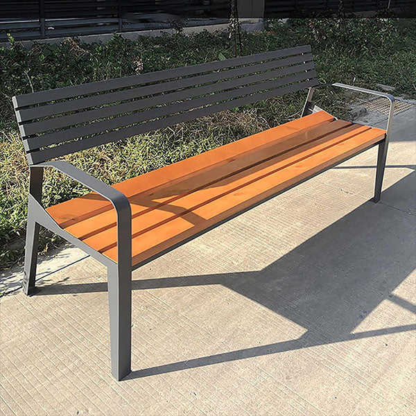 Outdoor Furniture - Modern Metal WPC Wood - Garden Bench - Luno