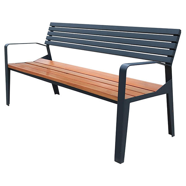 Outdoor Furniture - Modern Metal WPC Wood - Garden Bench - Luno