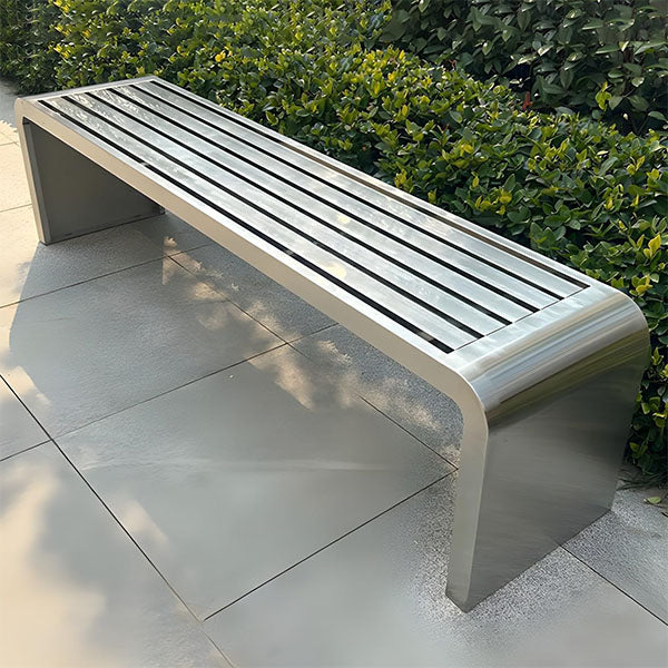 Outdoor Furniture - Modern SS Metal - Garden Bench - Rivet