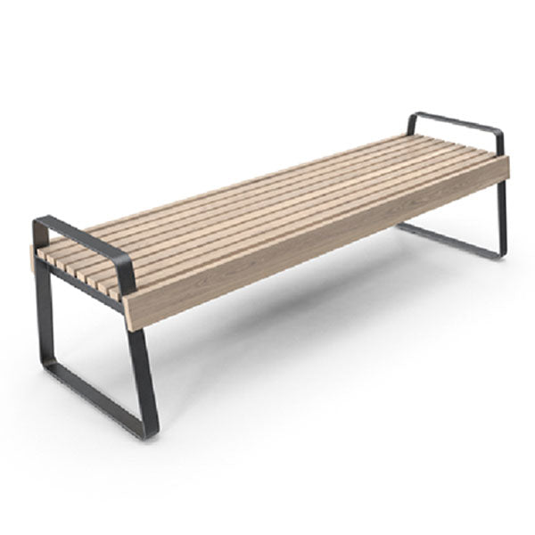 Outdoor Furniture - Modern Metal WPC Wood - Garden Bench - Shoreline