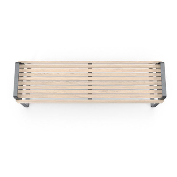 Outdoor Furniture - Modern Metal WPC Wood - Garden Bench - Shoreline