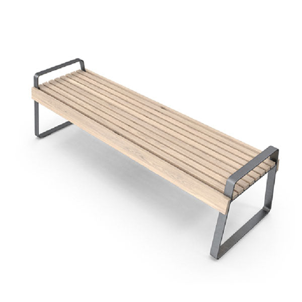 Outdoor Furniture - Modern Metal WPC Wood - Garden Bench - Shoreline