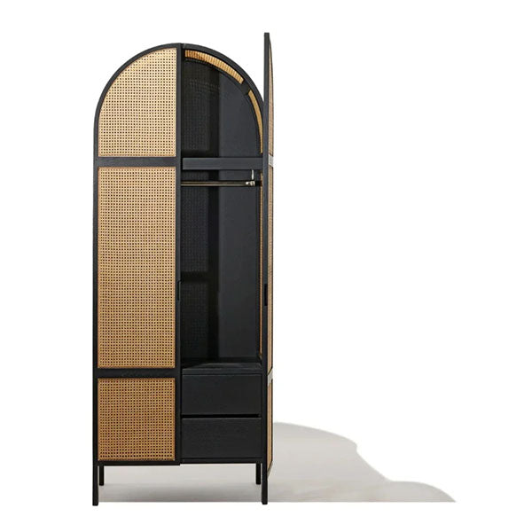 Wooden Cane & Rattan Almirah & Cabinet - Cabinature