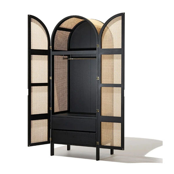 Wooden Cane & Rattan Almirah & Cabinet - Cabinature