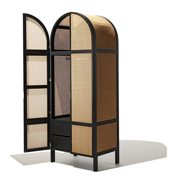 Wooden Cane & Rattan Almirah & Cabinet - Cabinature
