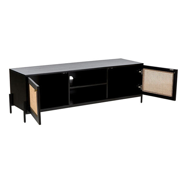 Wooden Cane & Rattan Almirah & Cabinet - Cubix