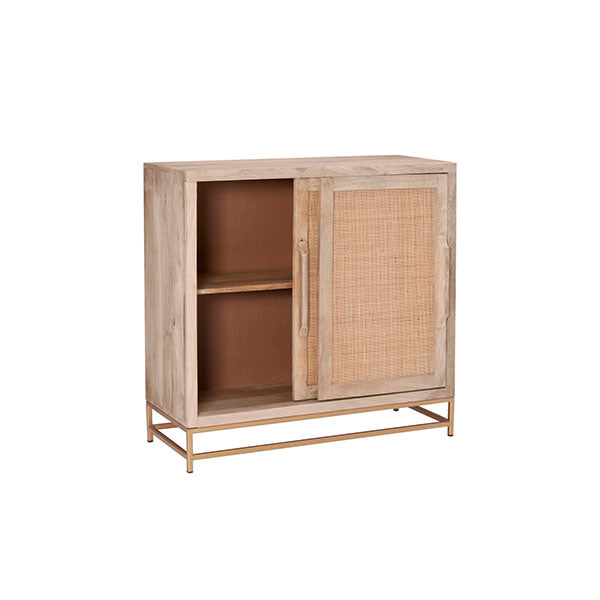 Wooden Cane & Rattan Almirah & Cabinet - EarthNook