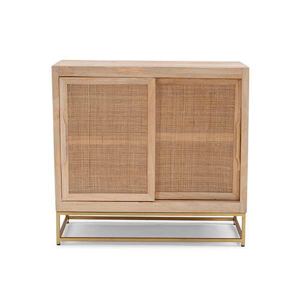 Wooden Cane & Rattan Almirah & Cabinet - EarthNook