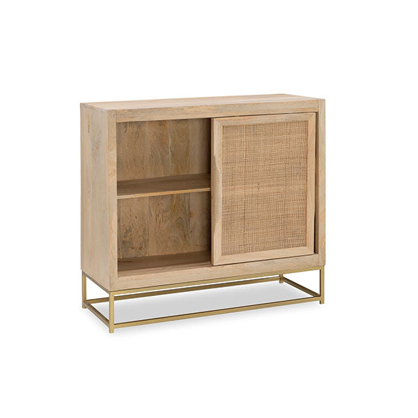 Wooden Cane & Rattan Almirah & Cabinet - EarthNook