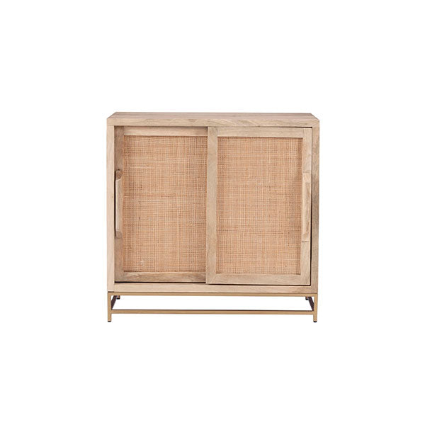 Wooden Cane & Rattan Almirah & Cabinet - EarthNook