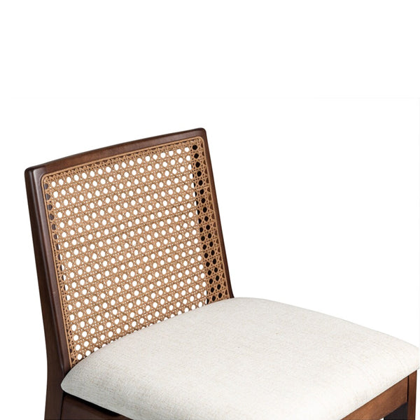 Wooden Cane & Rattan Bar Chair - The Liquid Lounge
