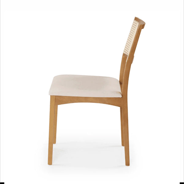 Wooden Cane & Rattan Dining Chair - Divine