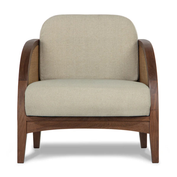 Wooden Cane & Rattan Lounge Chair - DreamSpot