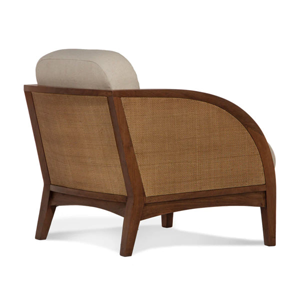 Wooden Cane & Rattan Lounge Chair - DreamSpot