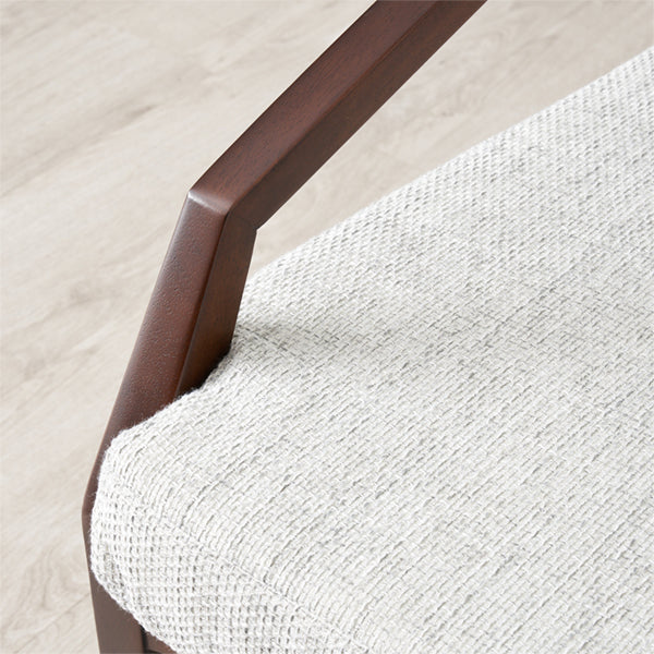 Wooden Cane & Rattan Lounge Chair - Edith