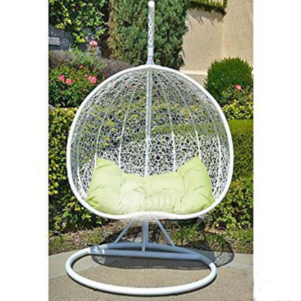 Outdoor Wicker - Swing With Stand - Pomegranate