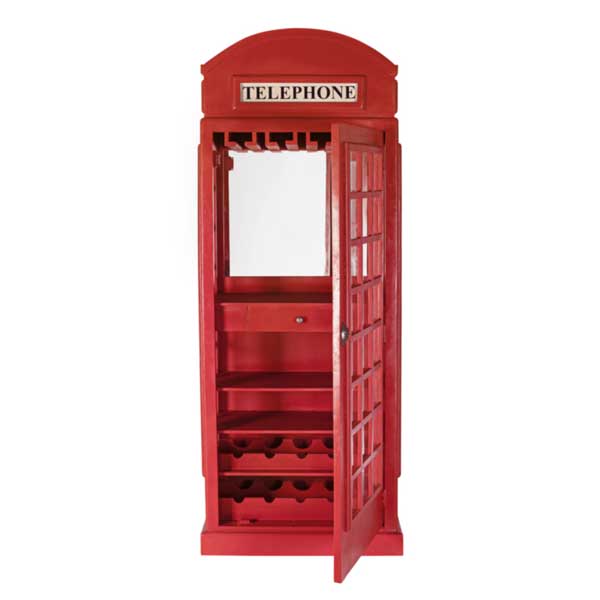 Antique Rustic Furniture - Telephone Cabinet Bar