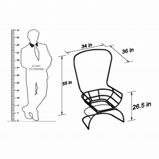 Outdoor Furniture Braid and Rope Heigh Back Chair,Lazy Chair, Rest Chair, Easy Chair, ocassional chair - Pinnacle