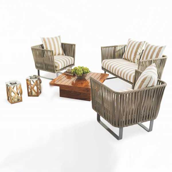Outdoor Braided & Rope Sofa - Undulate