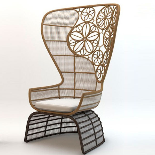 Outdoor Furniture Braid and Rope Heigh Back Chair,Lazy Chair, Rest Chair, Easy Chair, ocassional chair - Pinnacle