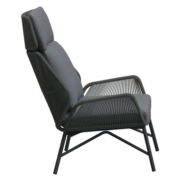 Outdoor Furniture Braid and Rope Heigh Back Chair,Lazy Chair, Rest Chair, Easy Chair, ocassional chair - Clove
