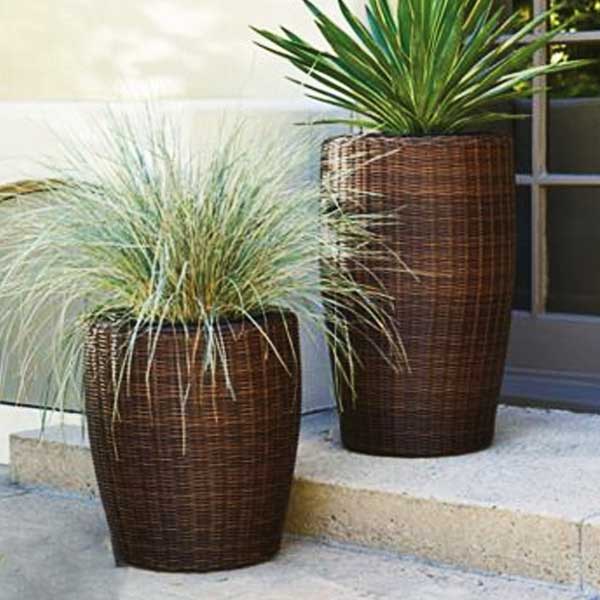Outdoor Wicker Planter - Grower