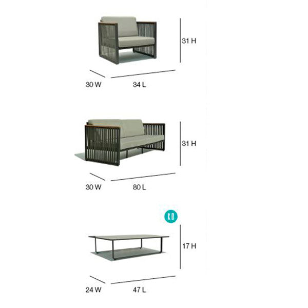 Outdoor Braided, Rope & Cord, Sofa - Drop-Pro