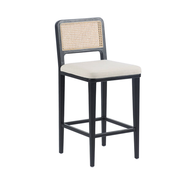 Cane & Rattan Bar Chair - Silver Blend