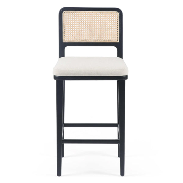 Cane & Rattan Bar Chair - Silver Blend