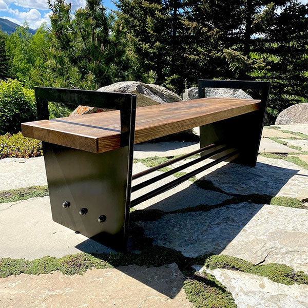 Outdoor Furniture - Modern Metal WPC Wood - Garden Bench - Benchie
