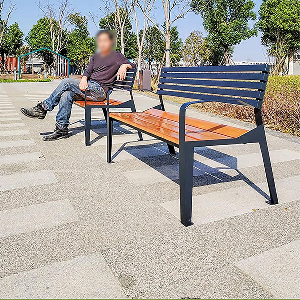 Outdoor Furniture - Modern Metal WPC Wood - Garden Bench - Luno