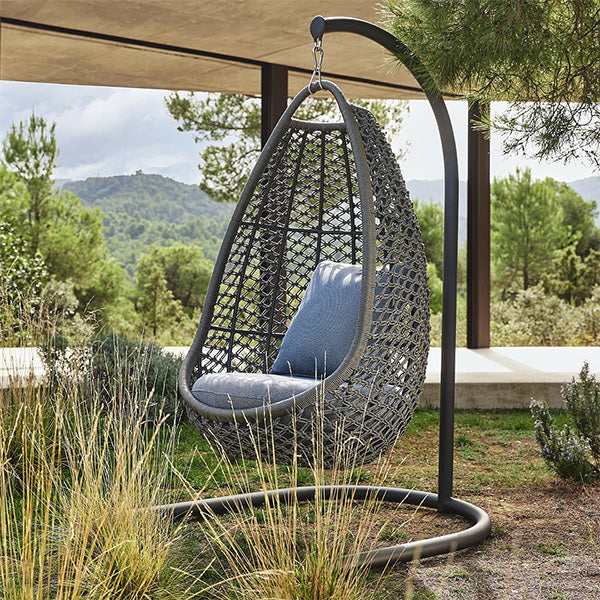 Hanging Swing, Balcony Swing, Garden Swing Chair- Omnium Max Single and Double Seater- With - Stand - Braided & Rope
