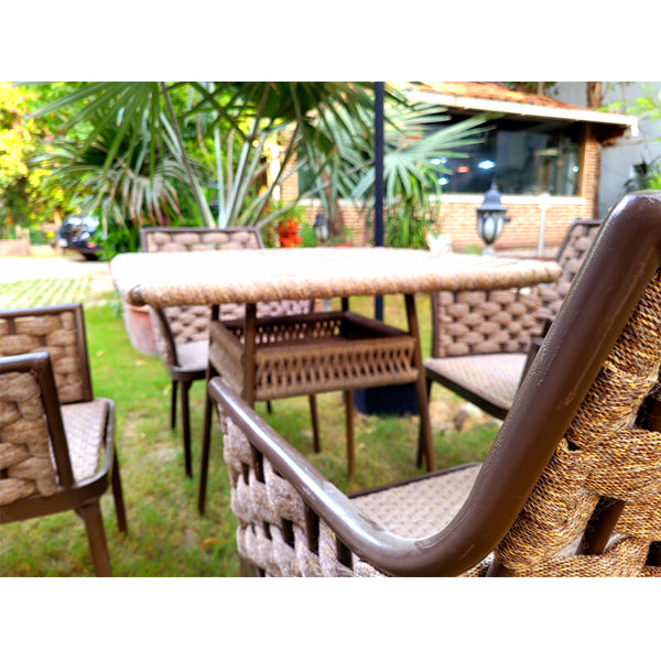 Outdoor Furniture Braided & Rope Coffee Set - Nature-Next - Ready Stock Sale