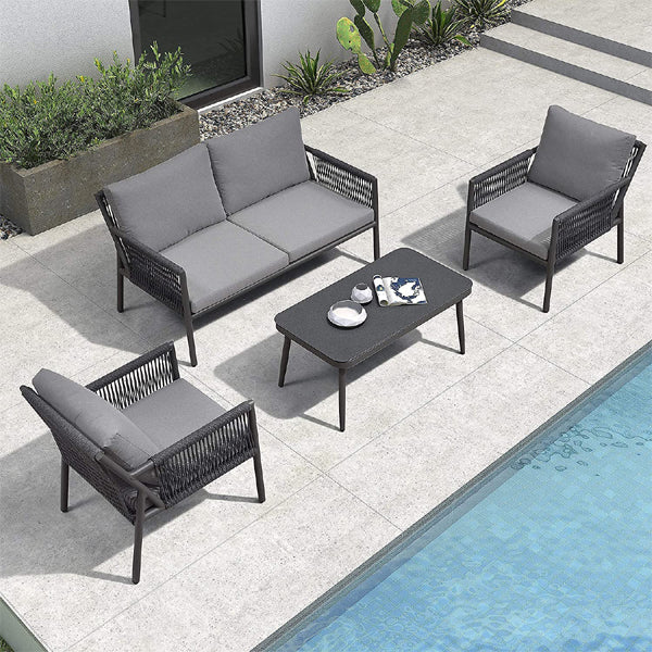 Outdoor Furniture Braided, Rope & Cord, Sofa - Emerald