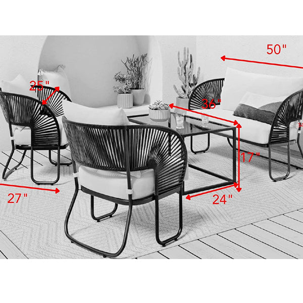 Outdoor Furniture Braided, Rope & Cord, Sofa - Moral