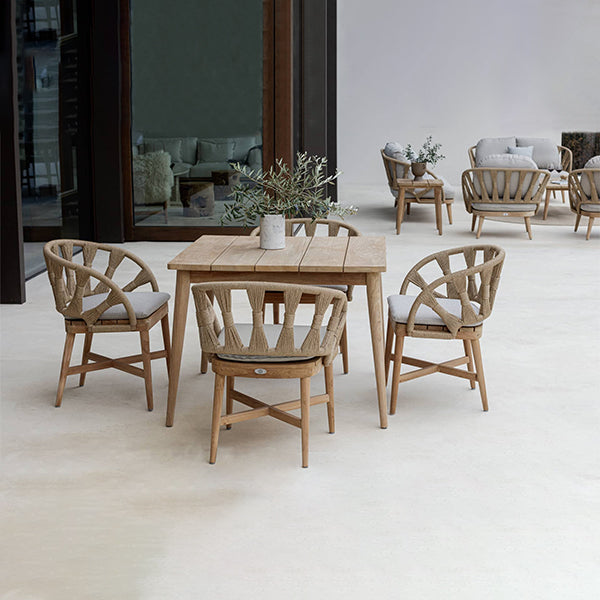 Outdoor Braided & Rope Coffee Set - Coral Reef 01