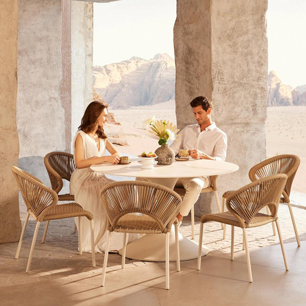 Outdoor Braided & Rope Coffee Set - lotus