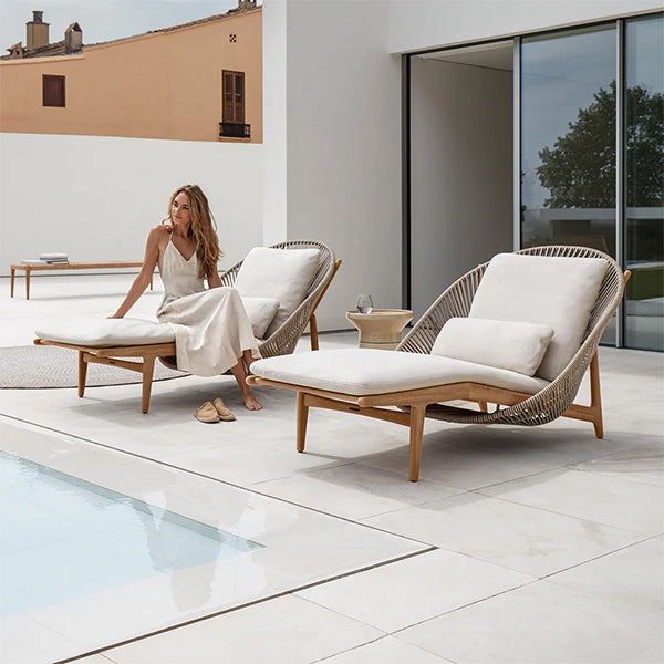 Outdoor Braided & Rope Sunlounger - Coastria