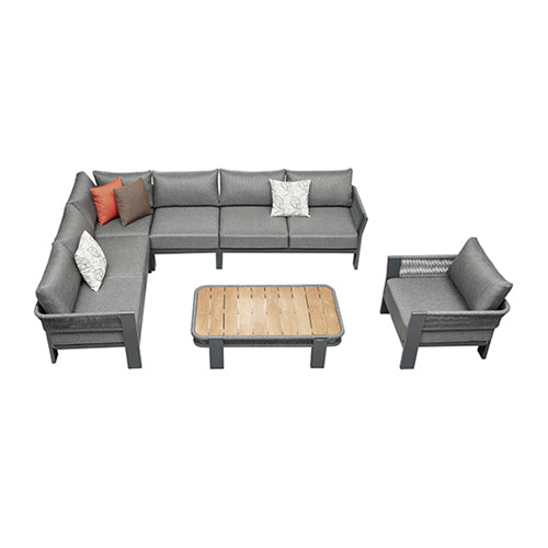 Outdoor Furniture Braided & Rope Sofa - Dwelora
