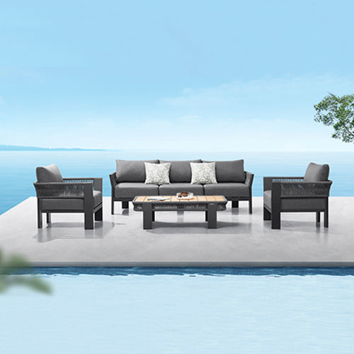 Outdoor Furniture Braided & Rope Sofa - Dwelora