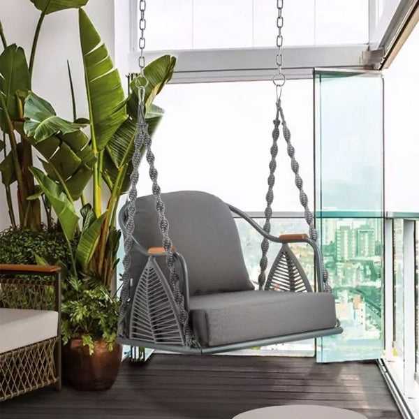 Outdoor Furniture Braided & Rope Swing - Foxglove