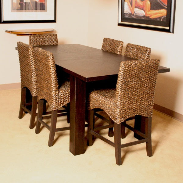 Sea Grass & Wicker Dining Chair & Table Set - Barrel