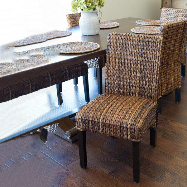 Sea Grass & Wicker Dining Chair & Table Set - Barrel