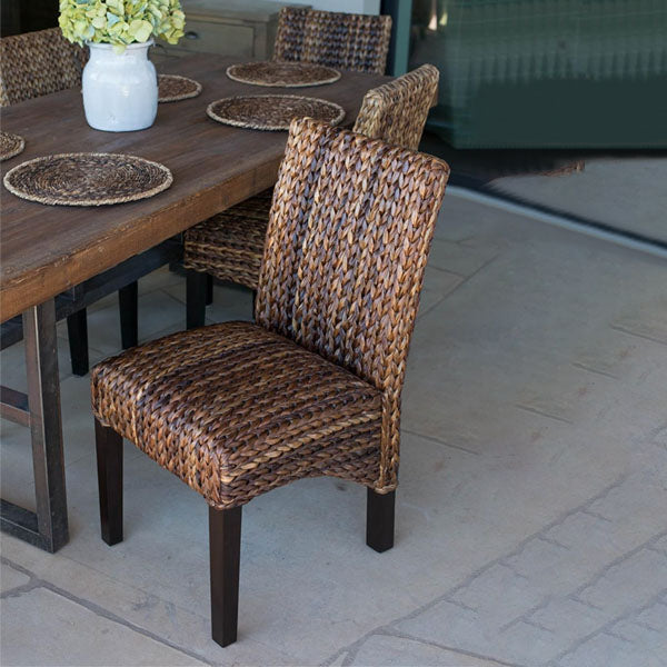 Sea Grass & Wicker Dining Chair & Table Set - Barrel