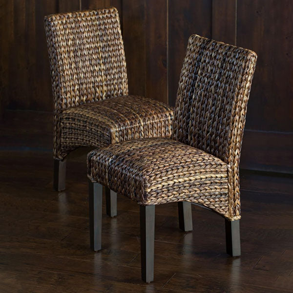 Sea Grass & Wicker Dining Chair & Table Set - Barrel