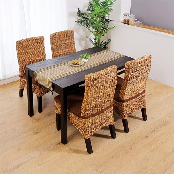 Sea Grass & Wicker Dining Chair & Table Set - Caravan