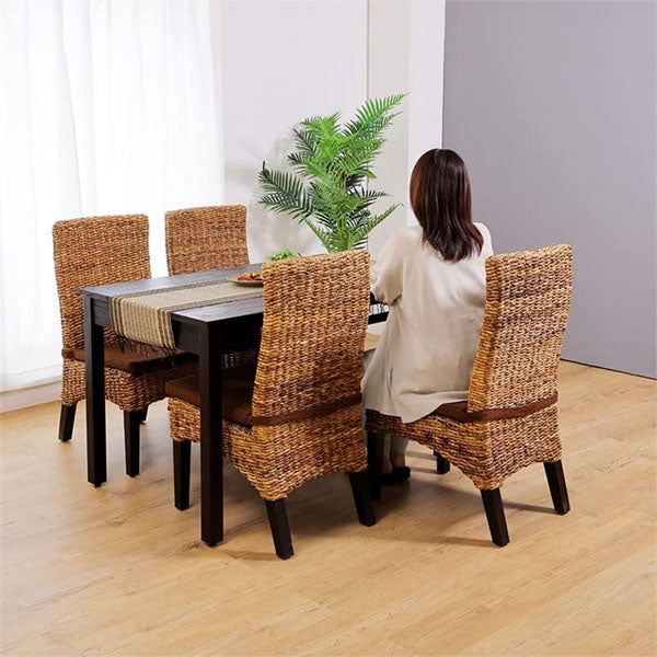 Sea Grass & Wicker Dining Chair & Table Set - Caravan