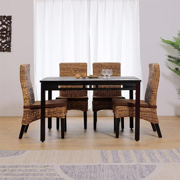 Sea Grass & Wicker Dining Chair & Table Set - Caravan