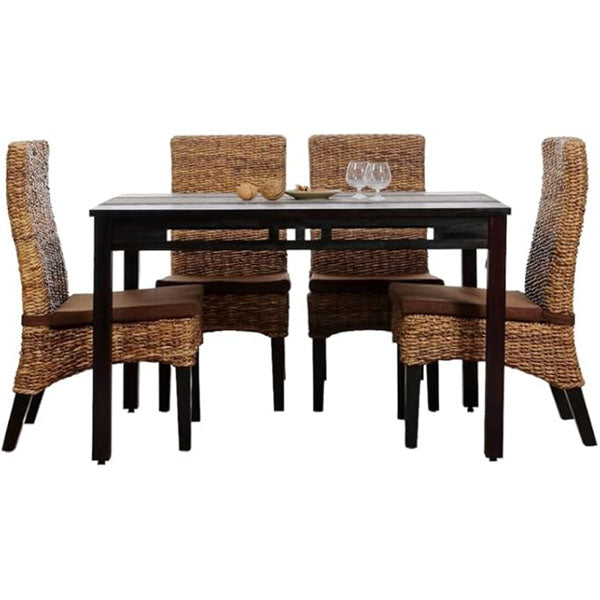 Sea Grass & Wicker Dining Chair & Table Set - Caravan